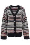 Ganni Boxy Fit Cardigan In Multicolor
