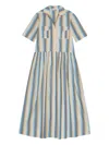 Ganni Striped Button-up Shirt Dress