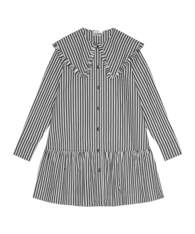 GANNI GANNI DRESS WITH STRIPED PATTERN
