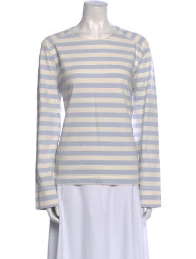 Pre-owned Ganni Striped Crew Neck Sweatshirt