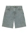 Ganni Light Stripe Denim Shorts