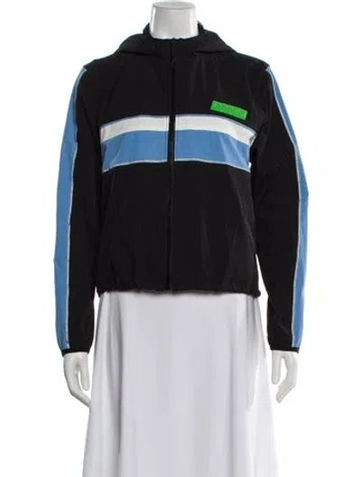 Pre-owned Ganni Striped Jacket In Black