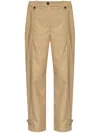 Ganni Striped-jacquard Trousers In Neutrals