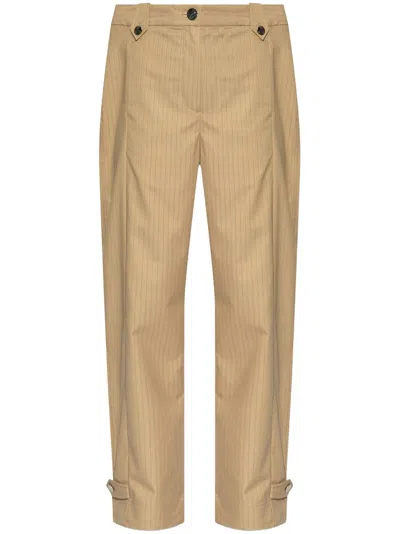 GANNI STRIPED-JACQUARD TROUSERS