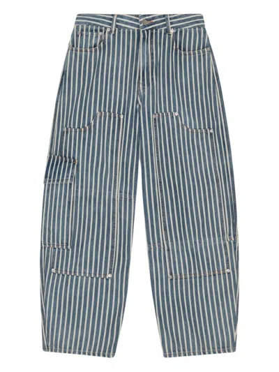 Ganni Gestreifte Jeans In Blue