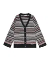 Ganni Boxy Fit Cardigan In Gray