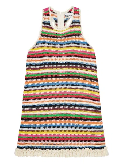 Ganni Striped Knitted Tank Dress