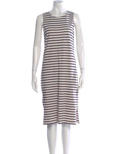 Pre-owned Ganni Striped Midi Length Dress In Multi