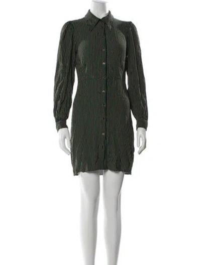 Pre-owned Ganni Striped Mini Dress In Multi