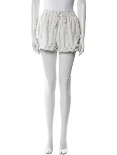 Pre-owned Ganni Striped Mini Shorts In Multi