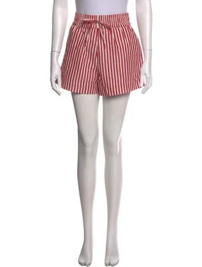 Pre-owned Ganni Striped Mini Shorts In Multi