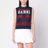Ganni Multicolor Blue Striped Vest