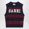 Ganni Multicolor Blue Striped Vest