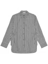 Ganni "oversized Striped In Black