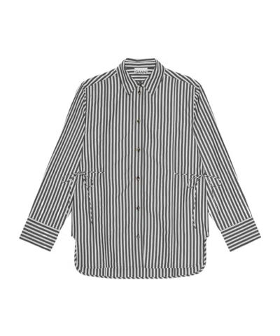 GANNI GANNI SHIRT WITH STRIPE PATTERN