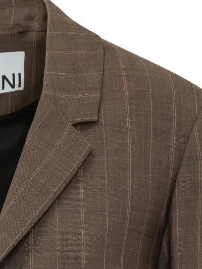 Ganni Striped Rain Drum Blazer
