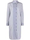 Ganni Blue-patchwork Style Chemisier In Blau
