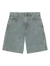 Ganni Light Stripe Denim Shorts