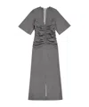 Ganni Women's Stripe Suiting V-neck Dress Grey | Size 32 | F9713039 In Gray