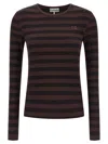 Ganni Striped Sweater T-shirt Multicolor In Multi