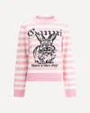Ganni Striped Sweater With Rabbit