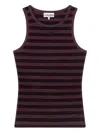 Ganni Striped Tank Top In Multi