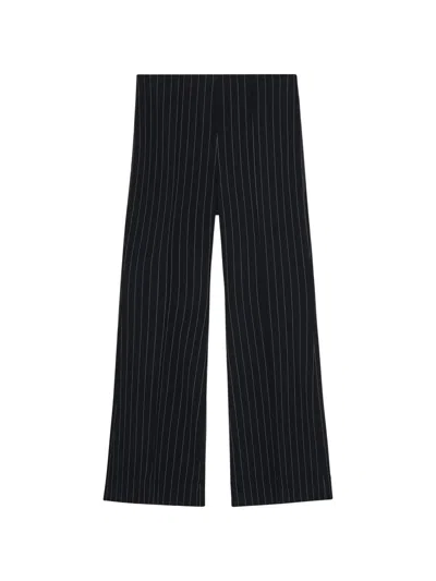 Ganni Striped Trousers In Blue