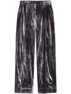 Ganni Gerade Hose Mit Streifen In Black