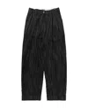 Ganni Striped Wide-leg Trousers In Black