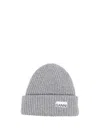 Ganni Structured Hat Woman Grey In Wool