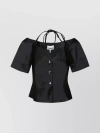 Ganni Black Halterneck Blouse