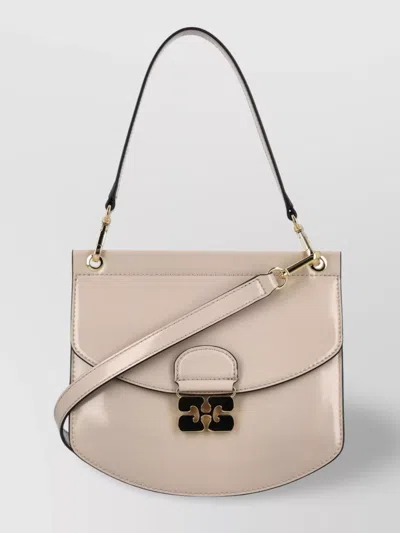 Ganni Structured Shape Small Patent Bag