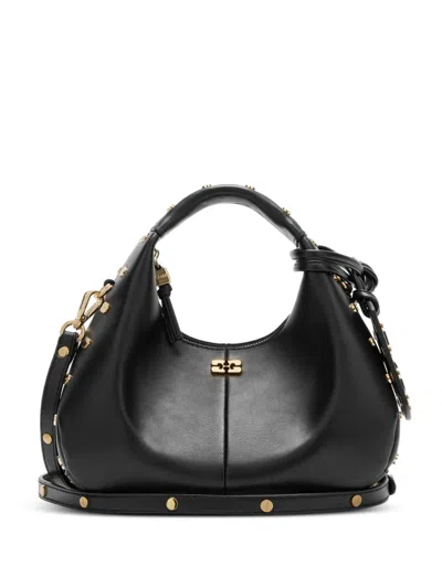 Ganni Studded Tote Bag In Black