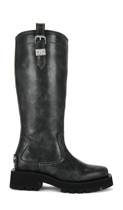 Ganni Studs Boot In Black