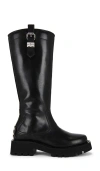 Ganni Studs High Boot In Black