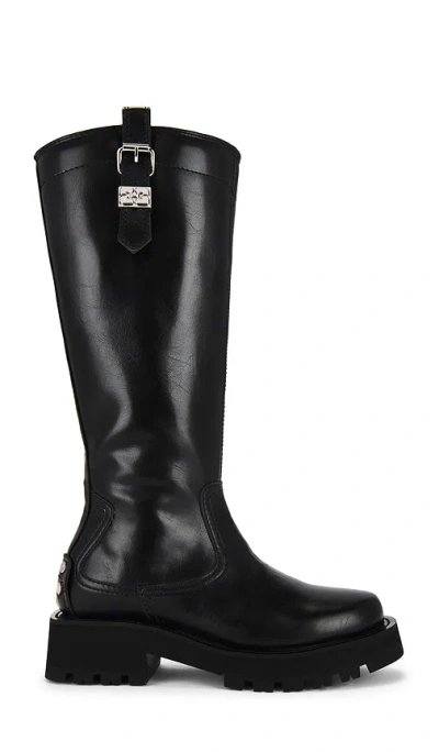 Ganni Studs High Boot In Black