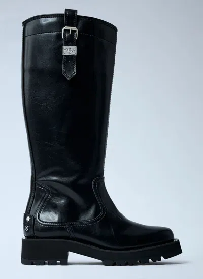 Ganni Studs High Boots In Black