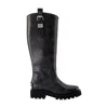Ganni Studs Vintage Boots In Gray