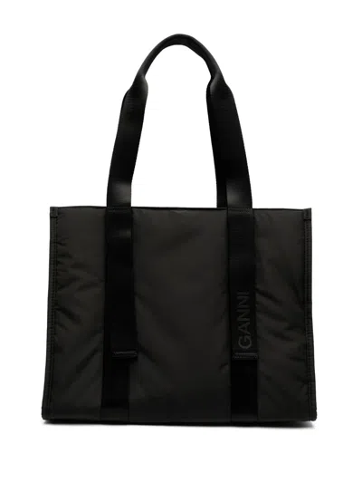 Ganni Stylish Black Tote Bag For Women