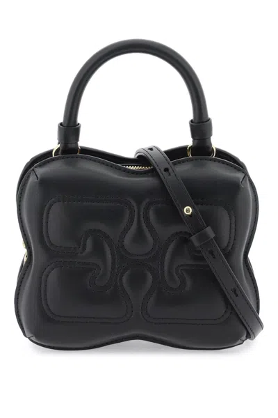 Ganni Stylish Butterfly Handbag In Black
