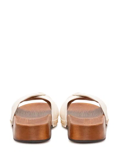 Ganni Stylish Mini Platform Sandals With Bow And Studs In Multi