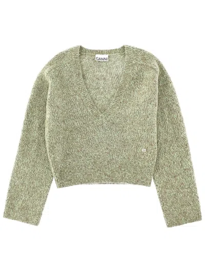 Ganni Stylish Women's Sweater - Cozy And Chic In Green