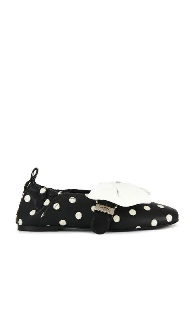 Ganni Polka-dot Ballerinas In Multi