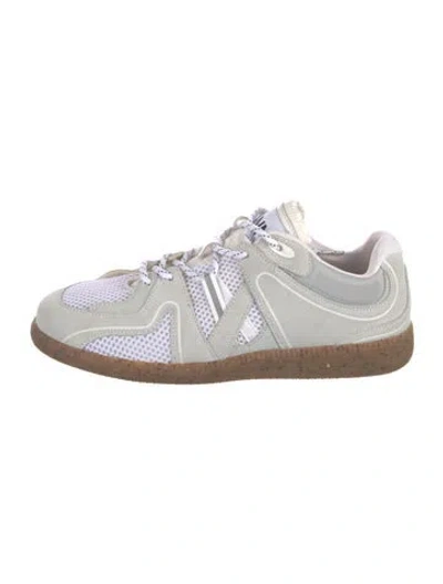 Pre-owned Ganni Suede Athletic Sneakers In Gray