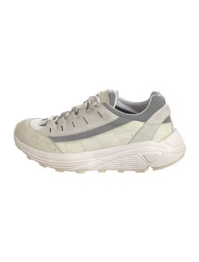 Pre-owned Ganni Suede Sneakers In Neutral