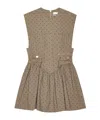 Ganni Flock Check Suiting Corset Mini Dress In Brown