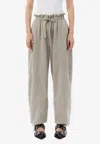 Ganni High-rise Wide-leg Pants In Gray