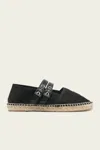 Ganni Buckled Canvas Espadrilles