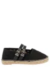 Ganni Buckled Canvas Espadrilles In Multicolor