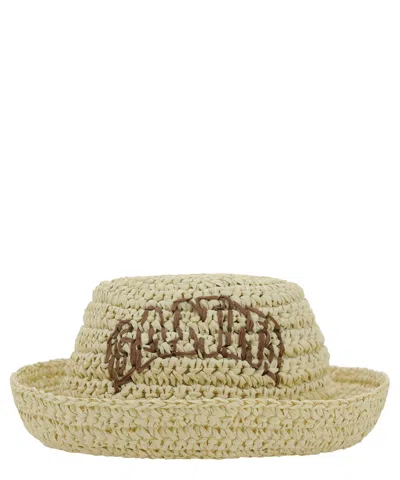 Ganni Summer Hat In Beige
